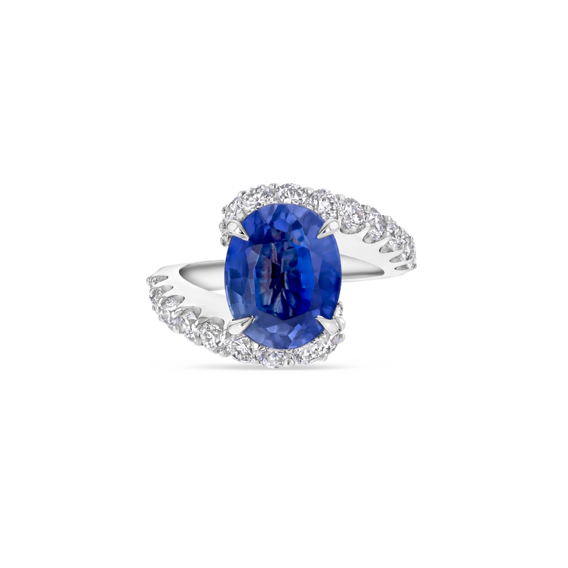 3.07 ct Cornflower Blue Sapphire Ring