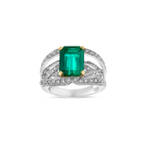 4.5 ct Colombian Emerald & Diamond Ring