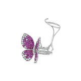 Pink Sapphire & Diamond Moving Butterfly Ring