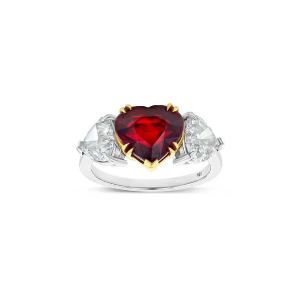 4.10 ct Heart-Shaped Pigeon Blood Ruby