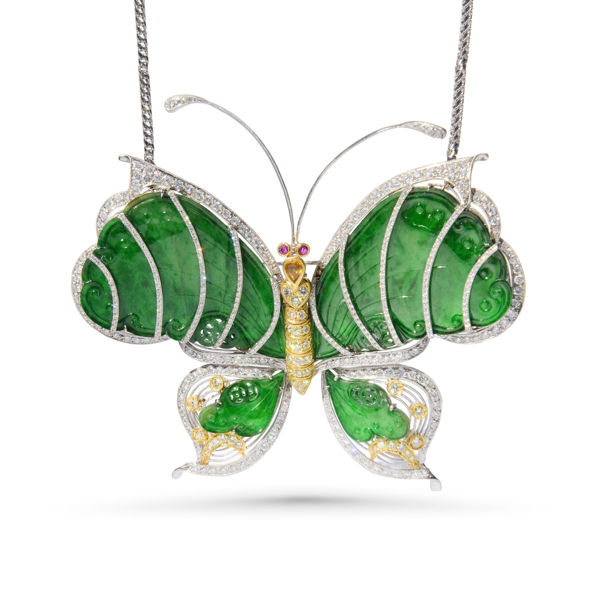 Jade on sale butterfly necklace