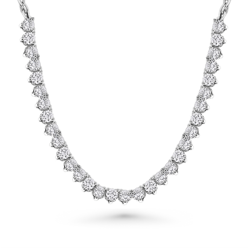 Diamond Tennis Necklace in White Gold