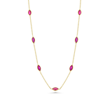 5 ct Marquise Ruby Necklace