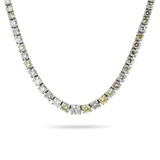 12 ct Colored Diamond Tennis Necklace