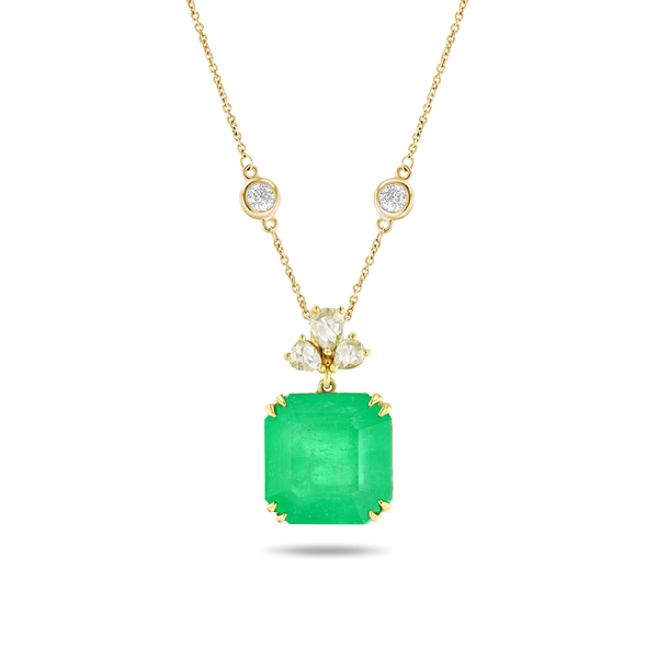 17 ct Colombian Emerald Pendant Necklace
