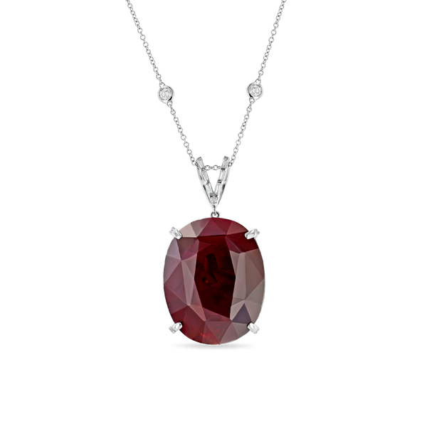 80 ct Ruby Pendant Necklace