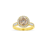 2 ct Round Engagement Ring - Semi-Mount with Halo