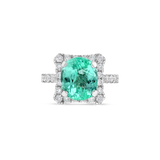 4.5 ct Neon Blue-Green Brazilian Paraiba Ring