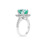 4.5 ct Neon Blue-Green Brazilian Paraiba Ring