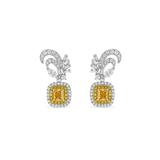 Yellow Diamond Ring & Earrings Set