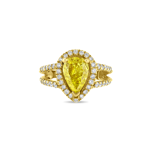 2.6 ct Yellow Diamond Ring