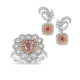 Fancy Pink Diamond Ring & Earrings Set