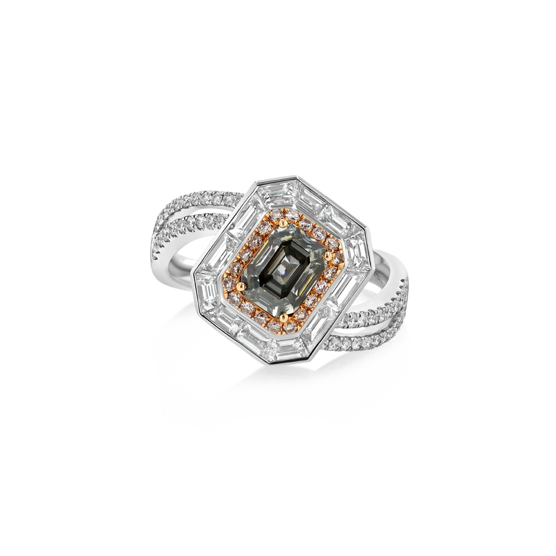 1.01 ct Fancy Gray Diamond Ring