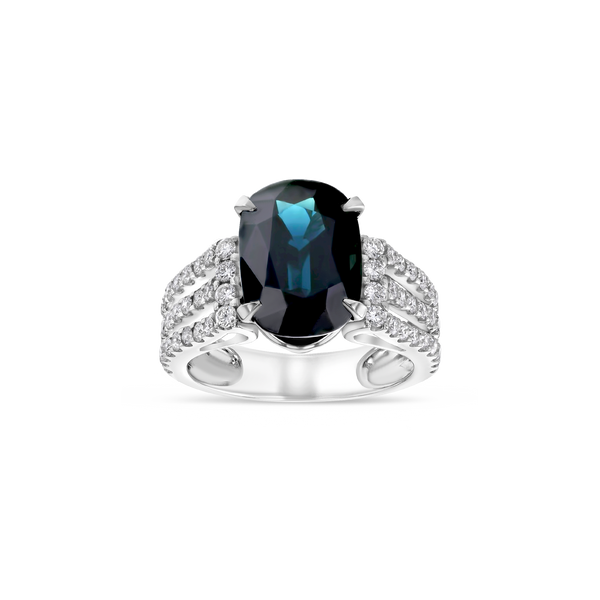9.19 ct Vivid Blue Sapphire Ring - Madagascar