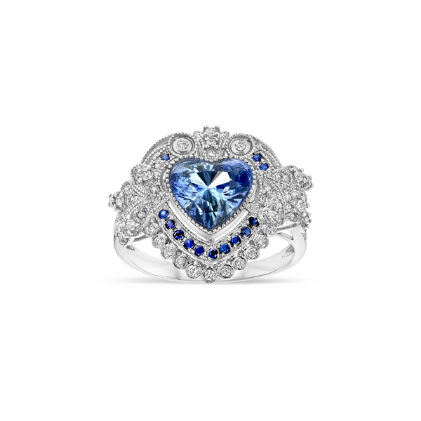 3 ct Sapphire Heart Ring