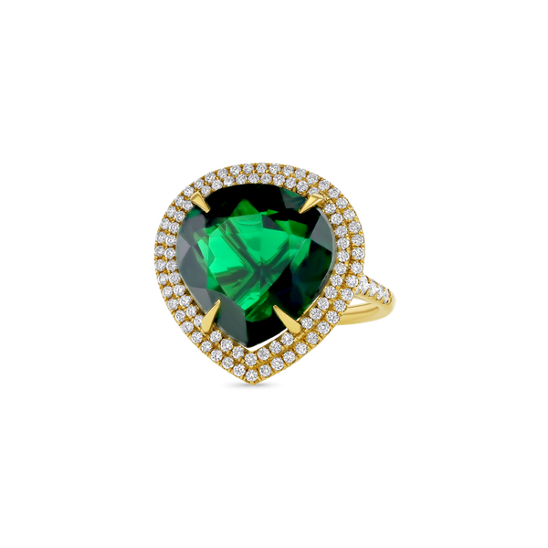 11 ct Deep-Green Colombian Emerald Ring