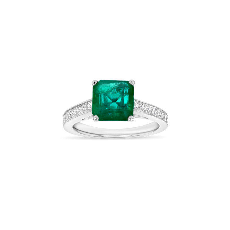 1.75 ct Emerald Engagement Ring