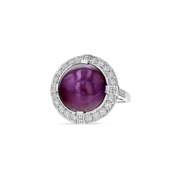 16 ct Cabochon Star Burma Ruby Ring