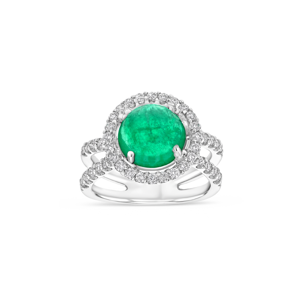 3.5 ct Zambian Emerald Ring