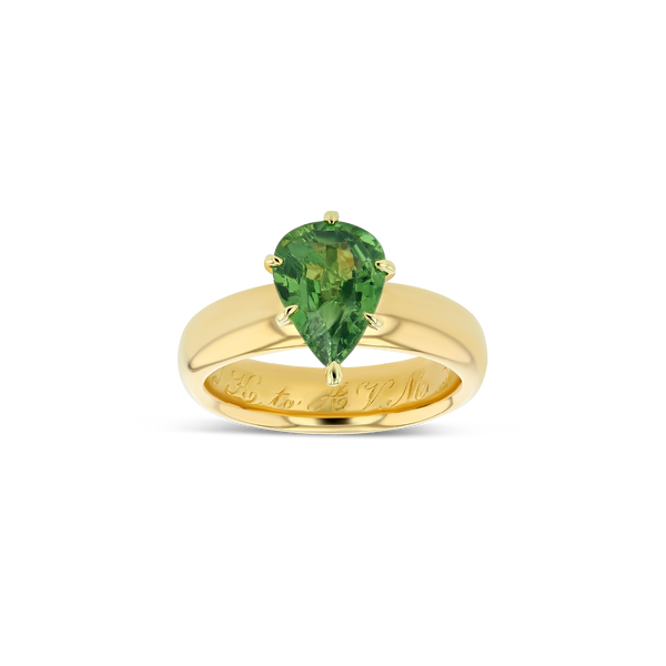 2 ct Green Tourmaline Ring