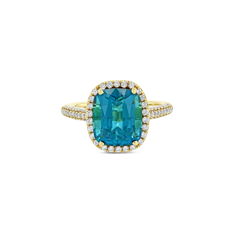 Indicolite Tourmaline ring made in 18k Gold | Moustier | MOUSTIER