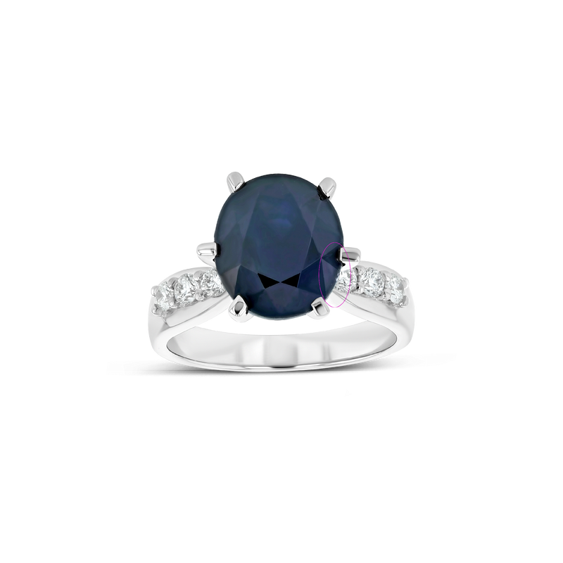 4 ct Royal Blue Sapphire Ring