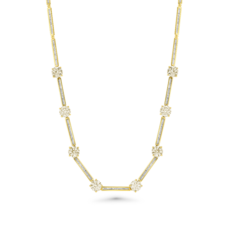 8 ct Yellow & White Diamond Necklace