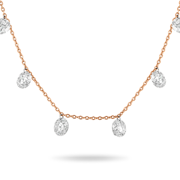7.5 ct Floating Diamond Necklace