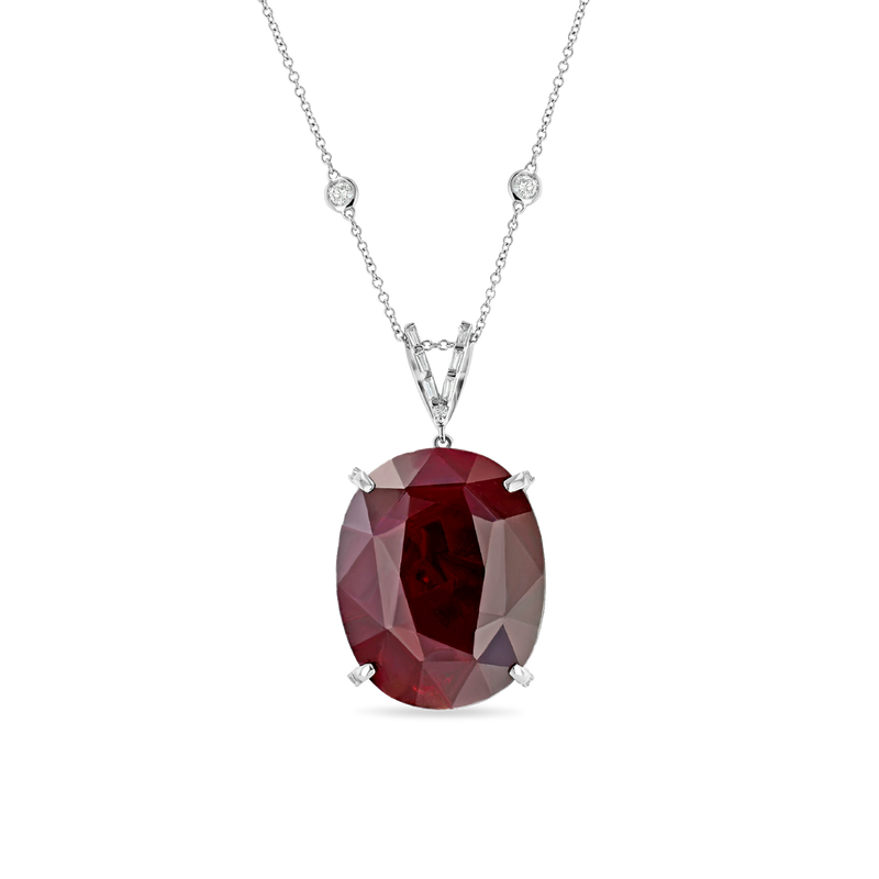 80 ct Ruby Pendant Necklace