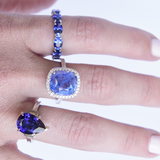 Ceylon Blue Sapphire Eternity Ring