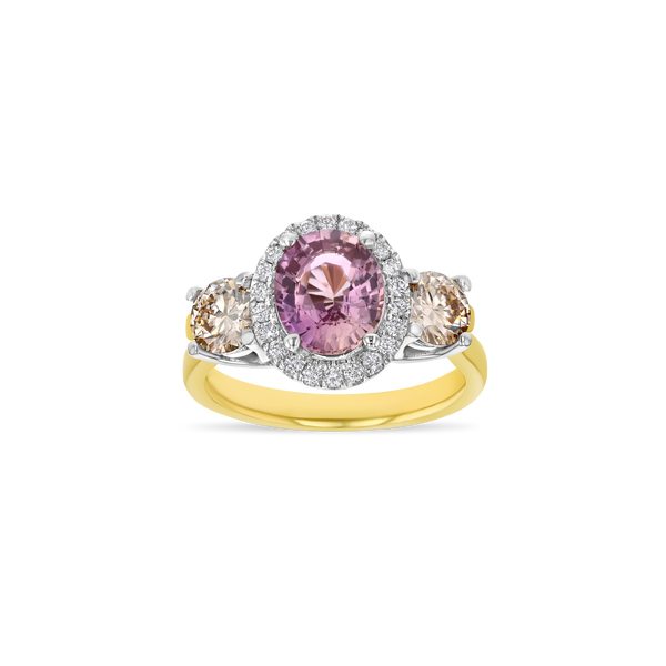 2.5 ct Pink Sapphire Engagement Ring