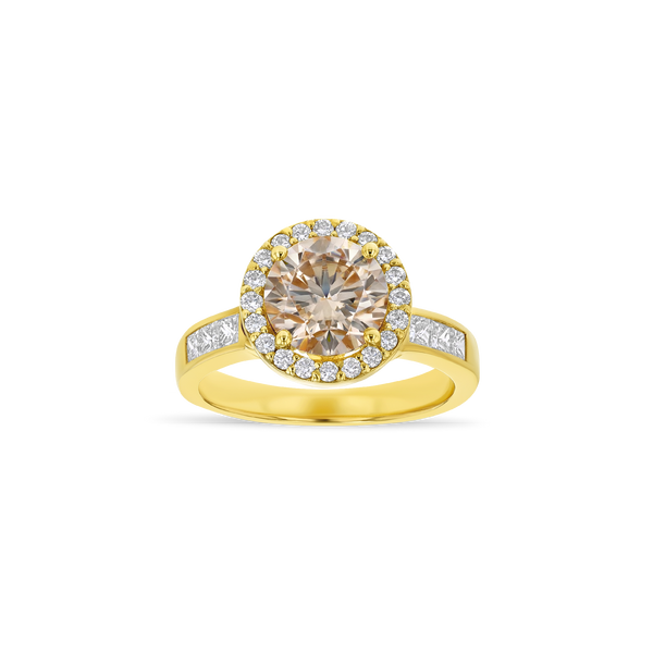 2 ct Round Engagement Ring - Semi-Mount with Halo