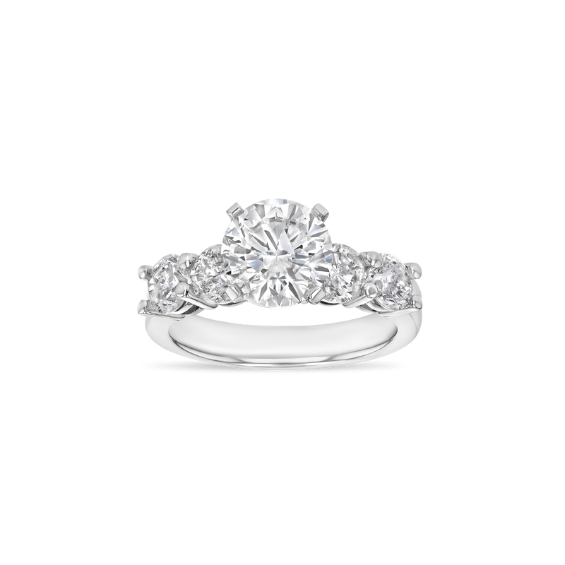 Five-Stone Diamond Engagement Ring in White Gold