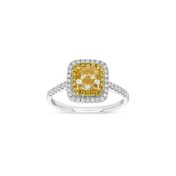 1.06 ct Fancy Yellow Diamond Ring