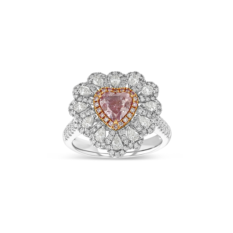 Fancy Pink Diamond Ring & Earrings Set