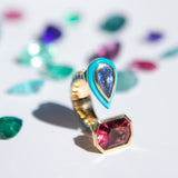 Tourmaline & Sapphire Ring